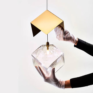 Cubic Luster Cascade Chandelier-Neutral Decor