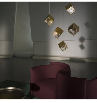 Cubic Luster Cascade Chandelier-Neutral Decor