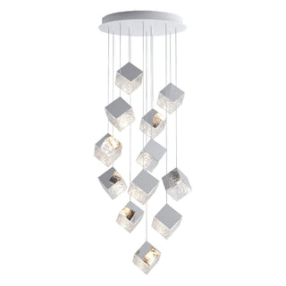 Cubic Luster Cascade Chandelier-Neutral Decor