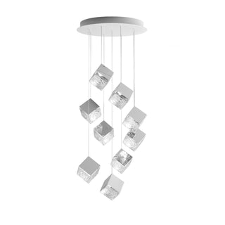 Cubic Luster Cascade Chandelier-Neutral Decor