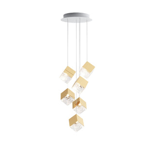 Cubic Luster Cascade Chandelier-Neutral Decor