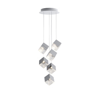 Cubic Luster Cascade Chandelier-Neutral Decor