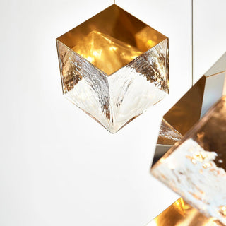Cubic Luster Cascade Chandelier-Neutral Decor