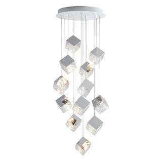 Cubic Luster Cascade Chandelier-Neutral Decor