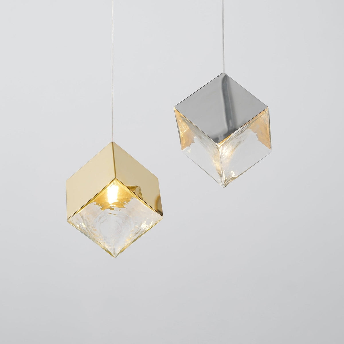 Cubic Luster Cascade Chandelier-Neutral Decor