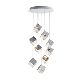 Cubic Luster Cascade Chandelier-Neutral Decor