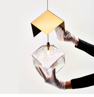 Cubic Luster Cascade Chandelier-Neutral Decor