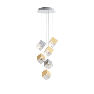 Cubic Luster Cascade Chandelier-Neutral Decor