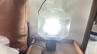 Ivsileth Lampe de Table Art Nordique en Verre Haut de Gamme