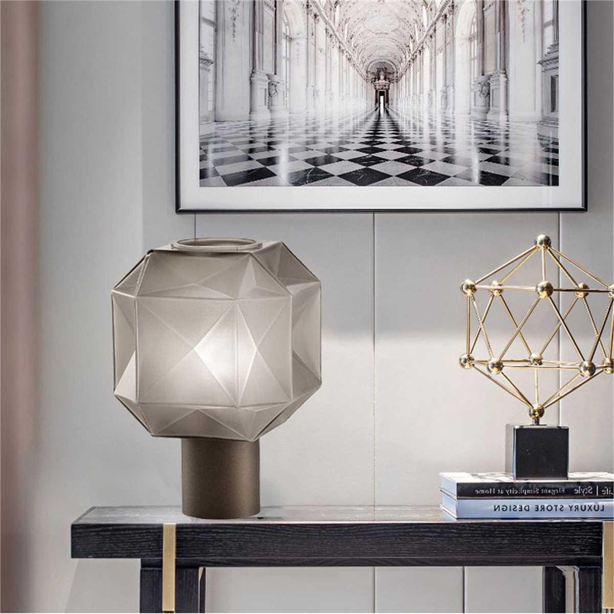 Olveira Lampe de Table Art Nordique en Verre Haut de Gamme