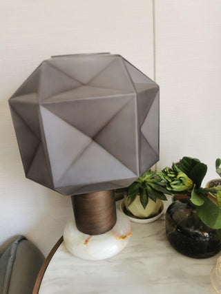 Ivsileth Lampe de Table Art Nordique en Verre Haut de Gamme