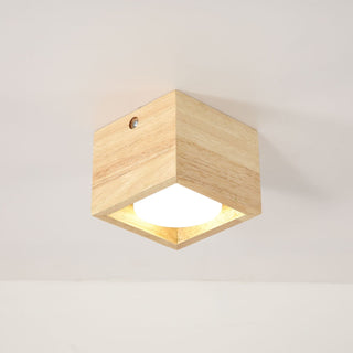 Eliza Minimaliste Bois Plafonnier Lumière