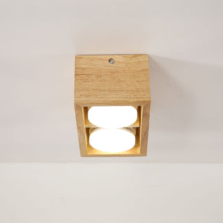 Eliza Minimaliste Bois Plafonnier Lumière