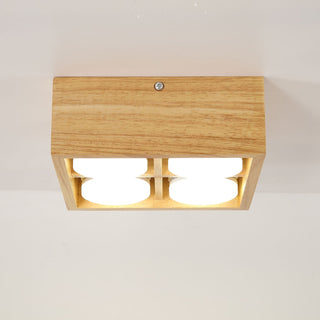 Eliza Minimaliste Bois Plafonnier Lumière