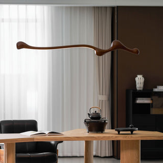 Solarace Lampe à suspension rétro en bois