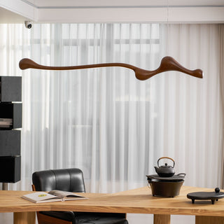 Solarace Lampe à suspension rétro en bois