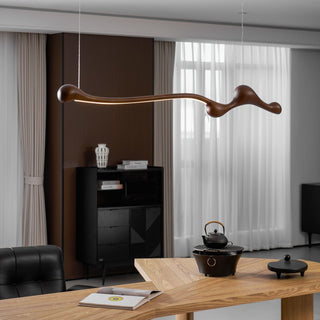 Solarace Lampe à suspension rétro en bois