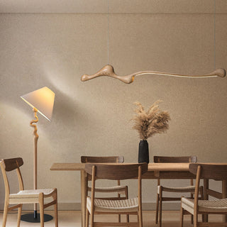 Solarace Lampe à suspension rétro en bois