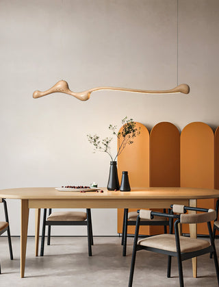 Solarace Lampe à suspension rétro en bois