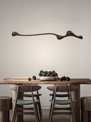 Solarace Lampe à suspension rétro en bois