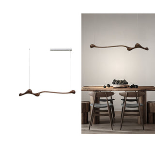 Solarace Lampe à suspension rétro en bois