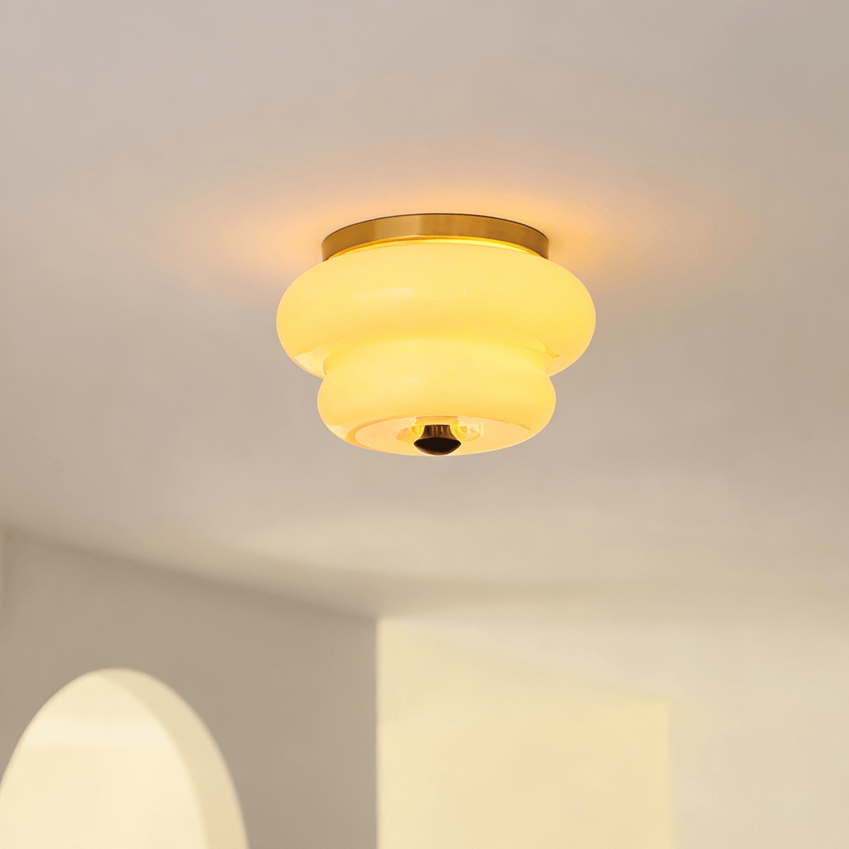 Curvaceous Ceiling Lamp-Neutral Decor