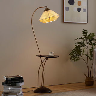 Raviq Lampadaire Vintage en Tissu