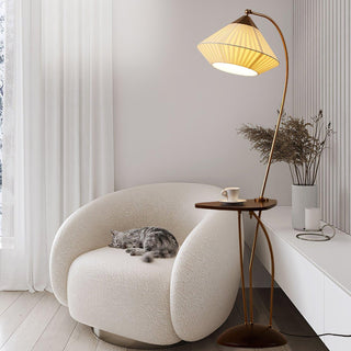 Raviq Lampadaire Vintage en Tissu