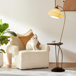 Raviq Lampadaire Vintage en Tissu