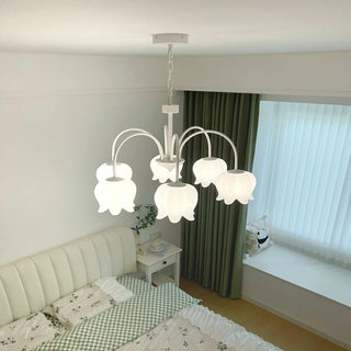 Lustra Lustre Floral Blanc Élégant