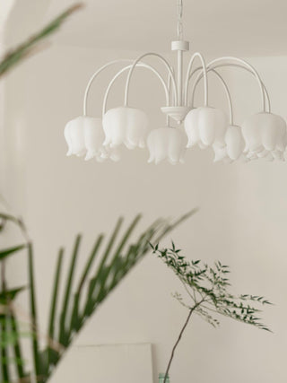 Lustra Lustre Floral Blanc Élégant