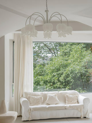 Lustra Lustre Floral Blanc Élégant
