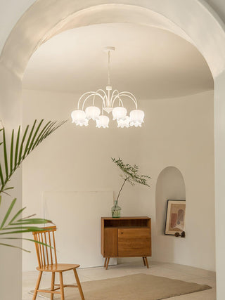 Lustra Lustre Floral Blanc Élégant