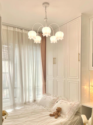 Lustra Lustre Floral Blanc Élégant