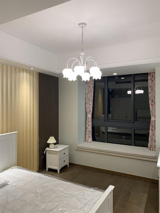 Lustra Lustre Floral Blanc Élégant