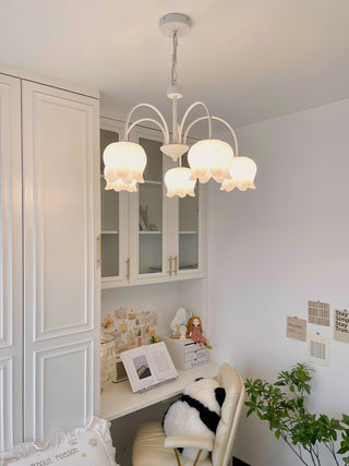 Lustra Lustre Floral Blanc Élégant