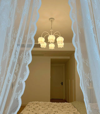 Lustra Lustre Floral Blanc Élégant