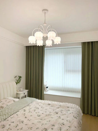 Lustra Lustre Floral Blanc Élégant
