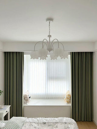 Lustra Lustre Floral Blanc Élégant