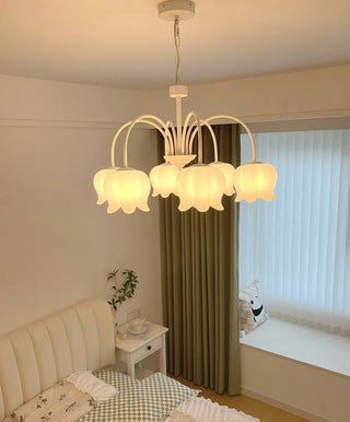 Lustra Lustre Floral Blanc Élégant
