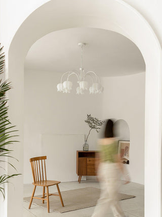 Lustra Lustre Floral Blanc Élégant