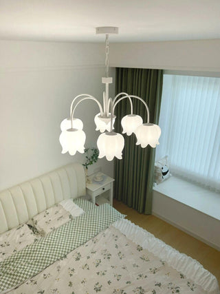 Lustra Lustre Floral Blanc Élégant
