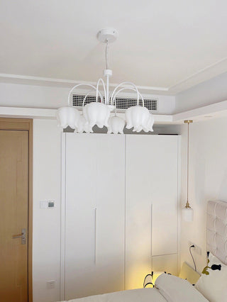 Lustra Lustre Floral Blanc Élégant