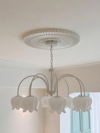 Lustra Lustre Floral Blanc Élégant