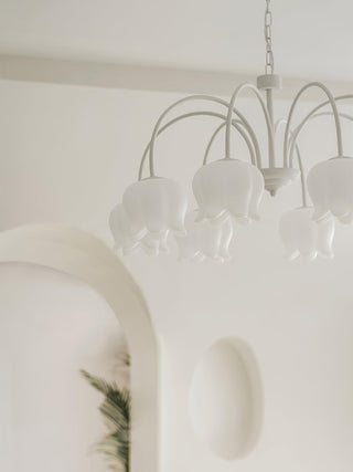 Lustra Lustre Floral Blanc Élégant