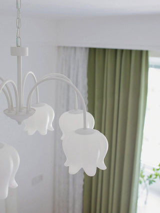 Lustra Lustre Floral Blanc Élégant