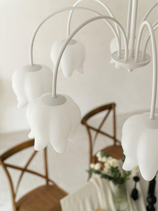 Lustra Lustre Floral Blanc Élégant