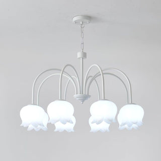 Lustra Lustre Floral Blanc Élégant