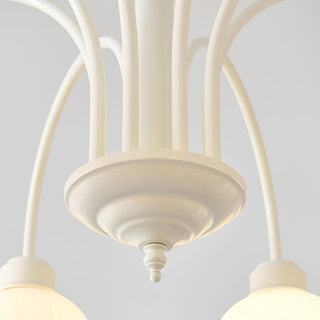 Lustra Lustre Floral Blanc Élégant