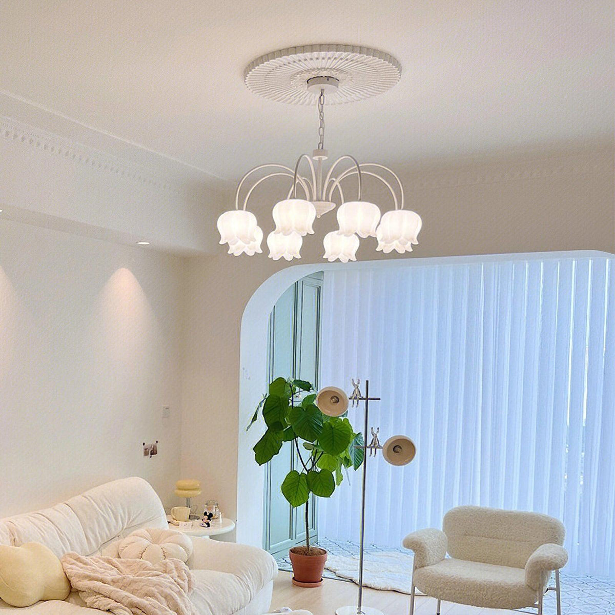 Edrora Lustre Floral Blanc Élégant